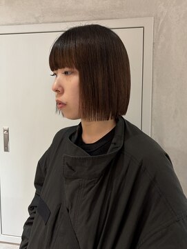 ヨーク(YOKE) 【YOKE】切りっぱなしボブ髪質改善パーマ落とし顎下ボブ20代