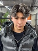 ツイストパーマメッシュスキンフェードフェードカット短髪