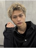 スパイキーショート/ブロンド/ブリーチカラー/抜きっぱなし