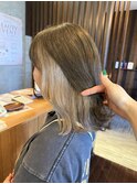 ブリーチあり/オリーブベージュ×インナーミルクティー〔西尾〕