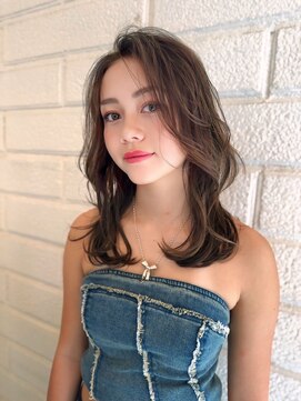 ルーブル(Louvre) 【Louvre】透け感くびれミディ/レイヤーカット/韓国風