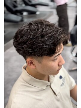 ハレ ヘアサロン(Hale hair salon) Haleブルーブラックニュアンスパーマスパイキーショートバーバー