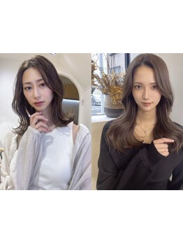 ラフで飾らない大人可愛いスタイルをご提案♪伸ばしかけの方も、ちょっとした巻き方でアレンジが楽しめる◎