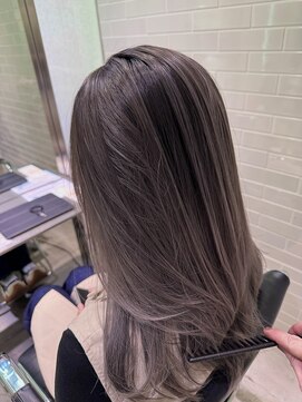 シェリ ヘアデザイン(CHERIE hair design) バレイヤージュ風デザインカラー［福岡/天神/デザインカラー］