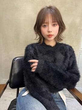 エース (ACE) ACE横浜  オリーブカラー×ウェーブ巻きスタイル