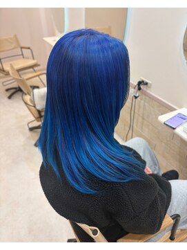 ミュミュ(mu-mu) ミディアムレイヤーカット 2.11ダブルカラーブルー