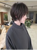 【札幌円山美容室】グレージュカラー×透け感ショート