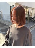 【favori 自由が丘】レッドカラー レッドブラウン レイヤーボブ