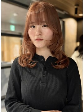 シア 富雄店(Sia.) pink coral ×hush cut