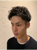 メンズの定番ツーブロック×ハードパーマ☆