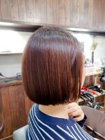 ベースヘアー(BASE hair) 《OLAPLEXケアカラー》すもも色ショートボブ☆