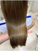 前髪アンブレラカラーこなれミディイメチェンウェーブパーマ