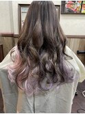 ロングヘアでのイメチェン提案☆ペールトーンなインナーエクステ