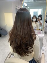 スーパーロングのワンカールレイヤー　　＃韓国レイヤーカット ＃ハッシュカット ＃レイヤーカット