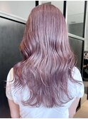 ラベンダーピンク_グレージュカラーボブウルフ_ba348982