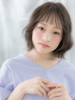 ドクターズ サロン ラブ(Dr's Salon LAB)&nbsp;オン眉ミストバングゆるふわ巻きミニボブb古河20代30代40代