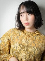 モッズヘア 上尾西口店(mod's hair)&nbsp;黒髪アッシュブラック外ハネボブパーマw上尾20代30代40代