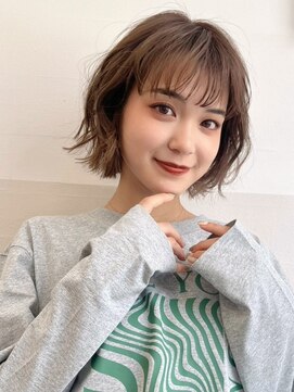 ハニーシブヤ(HONEY shibuya) アンニュイウエーブボブ×ラテグレージュ