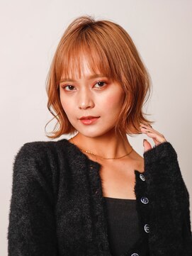 プロデュース 南林間店(Produce) オレンジベージュ切りっぱなしボブ