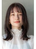 くびれレイヤー似合わせカットイメチェンフルバンク小顔