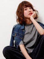 ニコデュエ 本厚木(nico. due) 斜めバング/ミルクティーピンク/ラフウェーブ/本厚木
