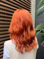 イヴ 新浦安店(Eve)&nbsp;ハイトーンカラーコーラルオレンジブラウンこなれミディうるツヤ