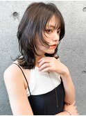 ◯くびれミディアムくびれボブパーマウルフパーマボブ大人女子