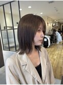 透明感オリーブブラウンカラー