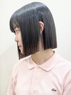 モリオフロムロンドン 松戸店(Morio from London) 【モリオ松戸　石山】黒髪タッセルボブストレート顎ラインボブ