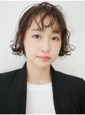 カールバングの外国人風ウエットパーマゆるふわパーマショート