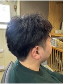ツーブロックふんわりナチュラルパーマ