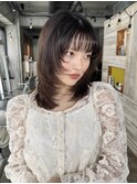 上田/ミディアムレイヤーカット顔周りレイヤーシャギーレイヤー