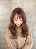 大人セミロング×ショコラブラウンカラー