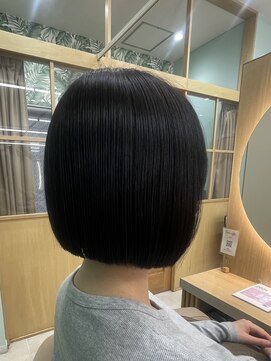 アース 上本町店(HAIR&MAKE EARTH) 夏髪艶ボブ◎髪質改善×暗髪×大人ボブ×前下がり×美髪チャージ