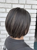 オーガニックエコ 川越(organic+eco)&nbsp;30代40代◎大人秋カラー◎ダークグレージュハイライト×ショート