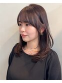 レイヤーカット/ミディアムヘア/韓国ヘア/小顔カット