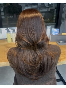 ビューブルー 亀戸錦糸町(VIEW BLUE) 美髪カールピンクブラウンヘアメイクセミディ似合わせ前髪