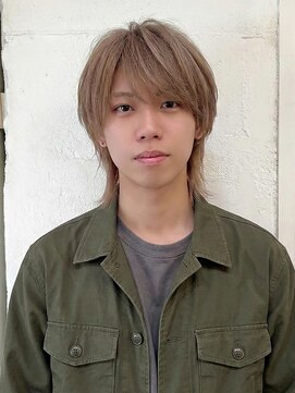 エノア 東京(ENORE) ブリーチなしダブルカラー｜ミルクティベージュ｜メンズ｜ウルフ