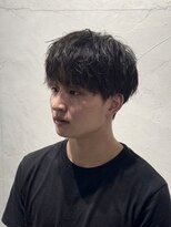 ガオプロデュースバイレボ(gao produced by revo)&nbsp;ショートマッシュニュアンスパーマ黒髪アッシュカラー眉毛柏駅