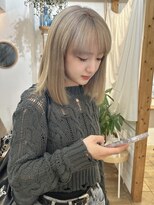 ミモザワークス ヘアアレンジ ミルクティグレージュ 2ブリーチ