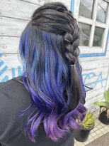 リッカヘアー(Ricca hair)&nbsp;アッシュグレー×ユニコーングラデインナー