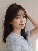 セミロング髪型20代30代40代面長丸顔レイヤー蕨