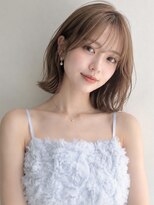 ノア 三宮店(NOA)&nbsp;【NOA】シアーベージュ韓国風外ハネくびれボブレイヤー小顔