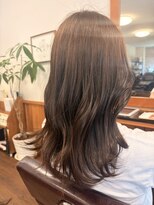 ヘア カフェ クマ(Hair×Cafe KUMA) ショコラベージュ×透明感くびれミディの愛されゆるふわウェーブ