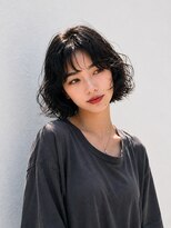 ノラ シブヤ(NORA)&nbsp;小顔ミディアムパーマミディアムデジタルパーマボブパーマ前髪