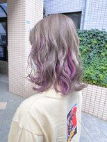 ヘアーアンドメイク ブロッサム 志木南口店(HAIR&MAKE Blossom) インナーカラーピンクラベンダーミルクティーベージュ志木新座