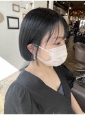 丸みボブ　ショートボブ　ブルーブラック　style/miaki 