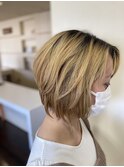 クセ毛を活かして簡単ボブスタイル