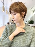 大人可愛い20代30代40代50代小顔ショートボブ丸みショートくびれ