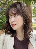 ノイ(noi) 顔周りレイヤーカットくびれヘアミルクティーベージュカラー